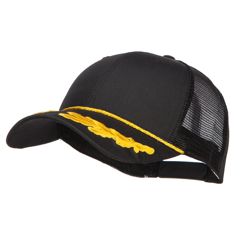 Captain Oak Leaf Trucker Cap Black One Size