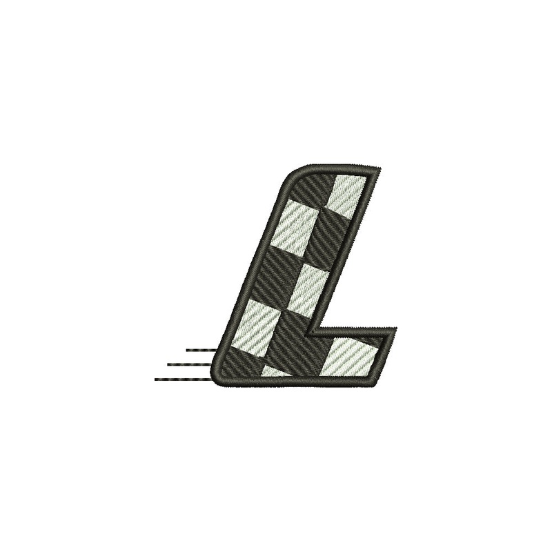 Checkered Flag Alphabet – L Default Title One Size