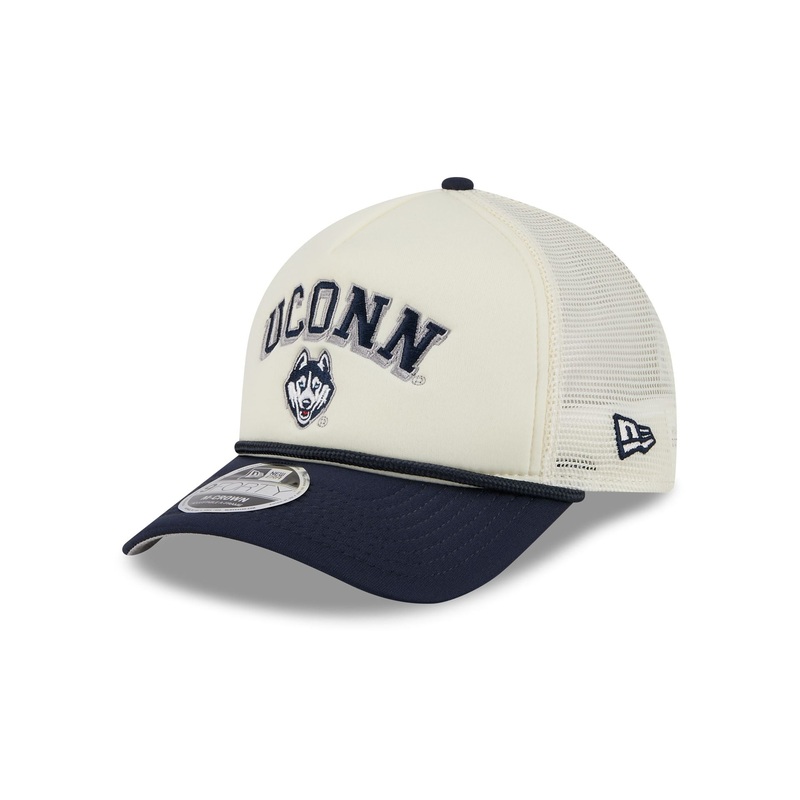 Connecticut Huskies Chrome Arch 9FORTY M-Crown A-Frame Trucker Hat One Size