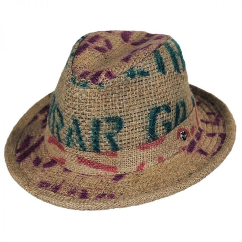 Havana Coffee Works Jute Mod Trilby Fedora Hat MULTI S