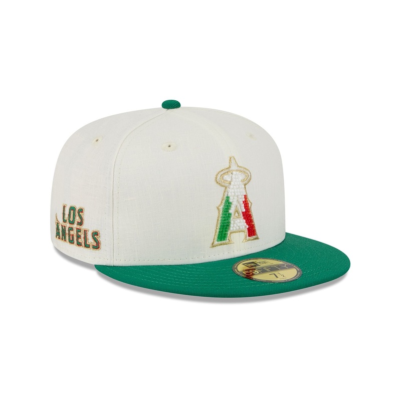 Los Angeles Angels Beaded Linen 59FIFTY Fitted Hat 7