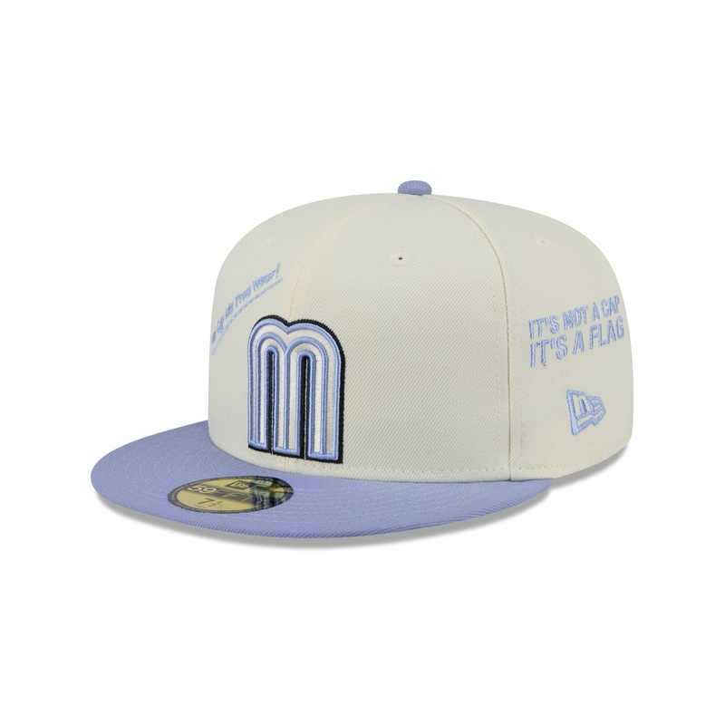 Mexico Baseball New Era Anniversary Logos Chrome 59FIFTY Fitted Hat 7