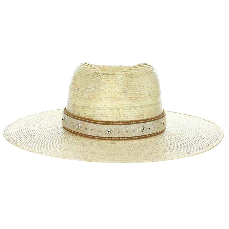 Natural Palm Straw Safari Hat Leather Band – Scala Hats Natural Palm OS (57 cm)