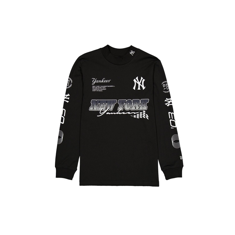 New York Yankees Modern Speed Black Long Sleeve T-Shirt S
