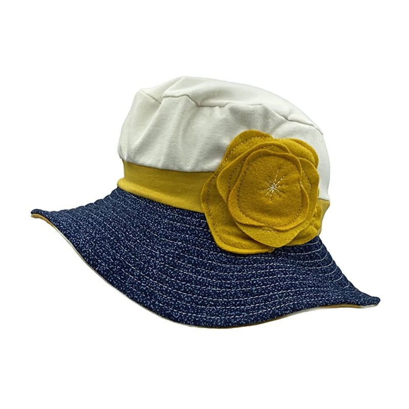 Petite Organic Cotton Stretch Fit Frolic Sun Hat – Flipside Hats Blue