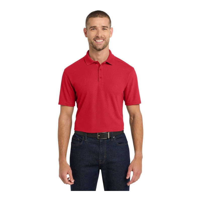 Port Authority K600 EZPerformance Pique Polo Apple Red XS