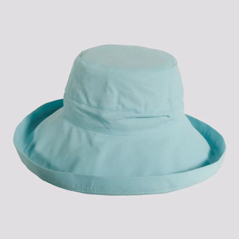 Sunny | Womens Cotton Sun Bucket Hat Aqua OS