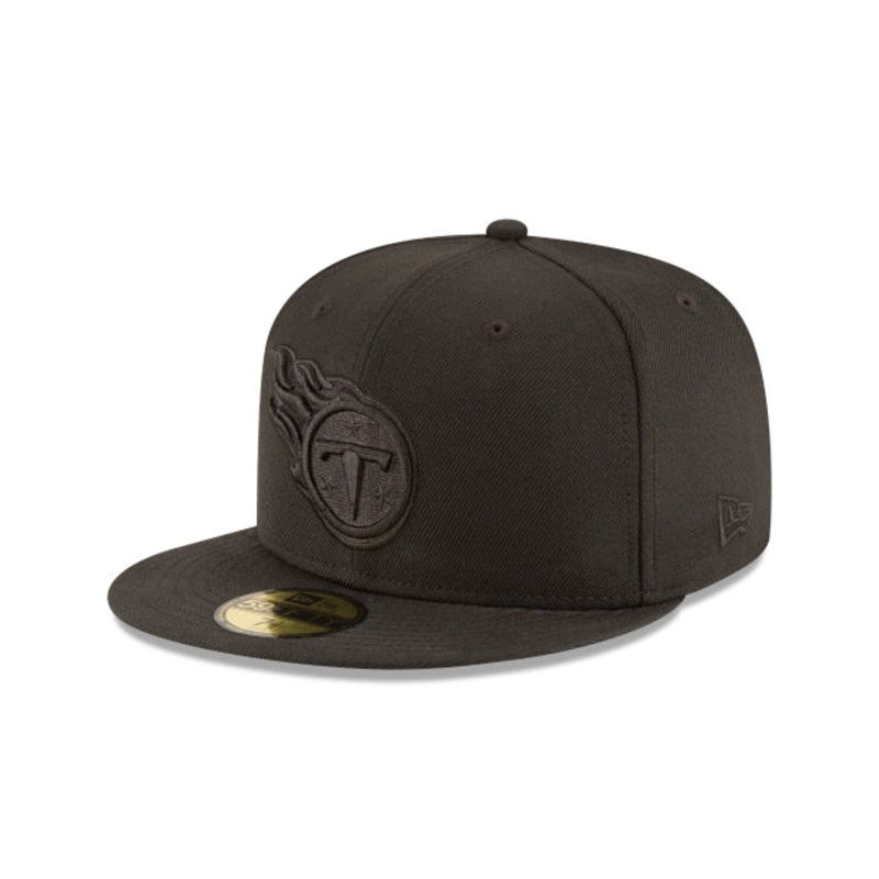 Tennessee Titans Black On Black 59FIFTY Fitted Hat 6 7/8