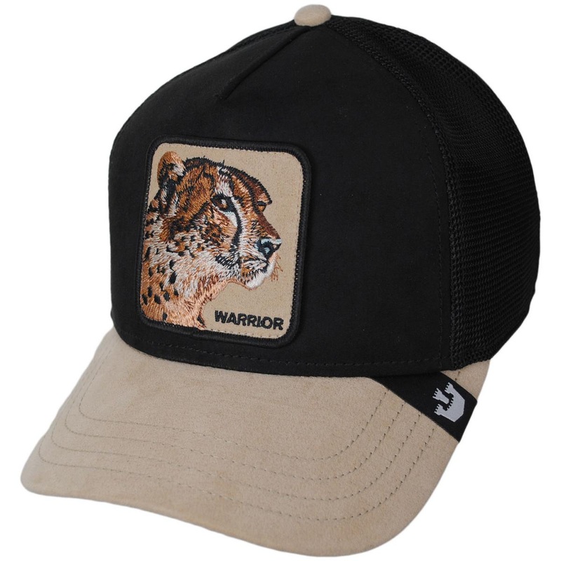 Warrior Suede Mesh Trucker Snapback Baseball Cap BLACK ADJUSTABLE
