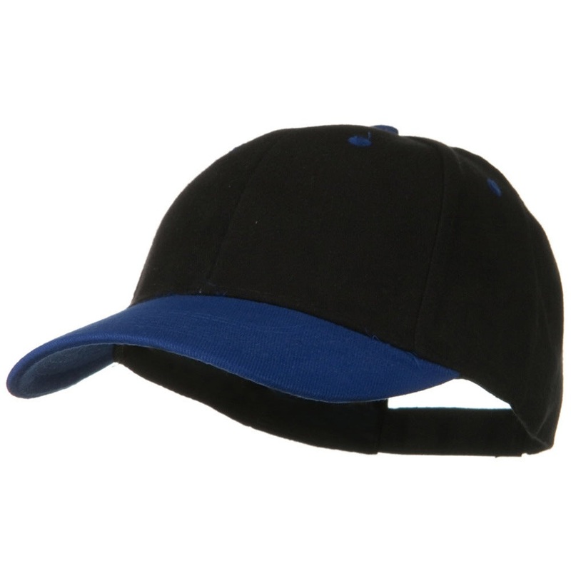 2 Tone Brushed Bull Denim Mid Profile Cap Red Black One Size