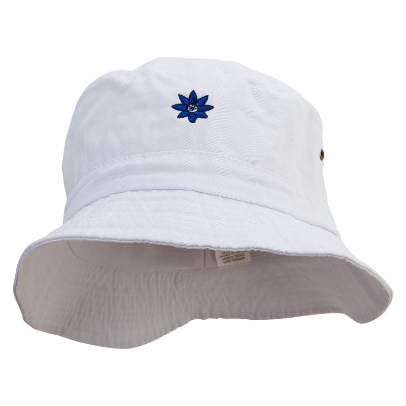 Colorado Blue Columbine Embroidered Big Size Washed Hat White XL-2XL