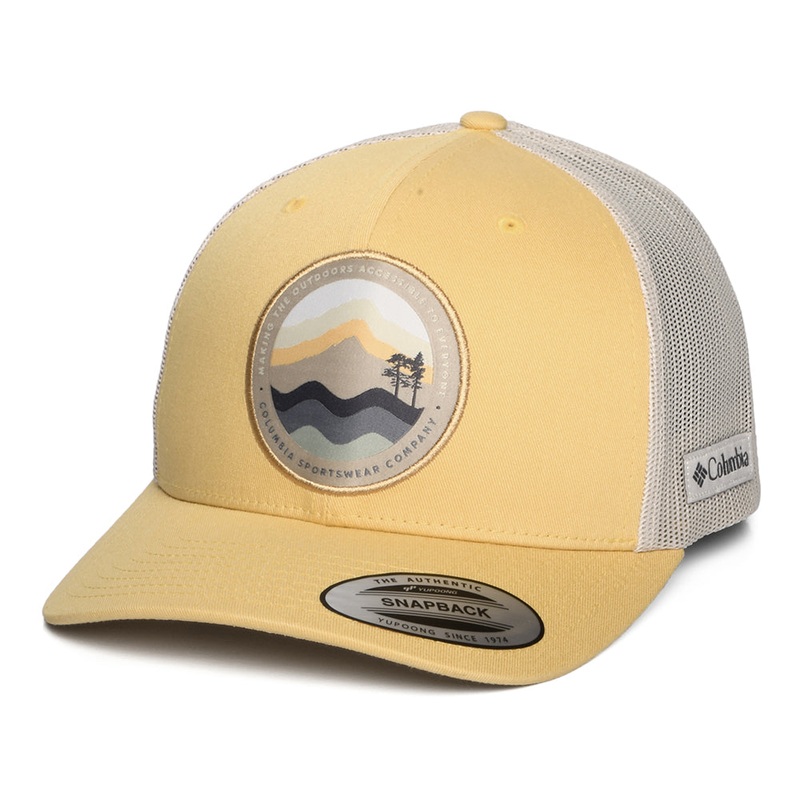 Columbia Hats Circular Landscape Mesh Trucker Cap – Light Sand Adjustable
