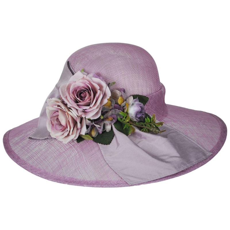 Dry Rose Sinamay Straw Dress Hat – Made to Order LAVENDER ONE SIZE FITS MOST