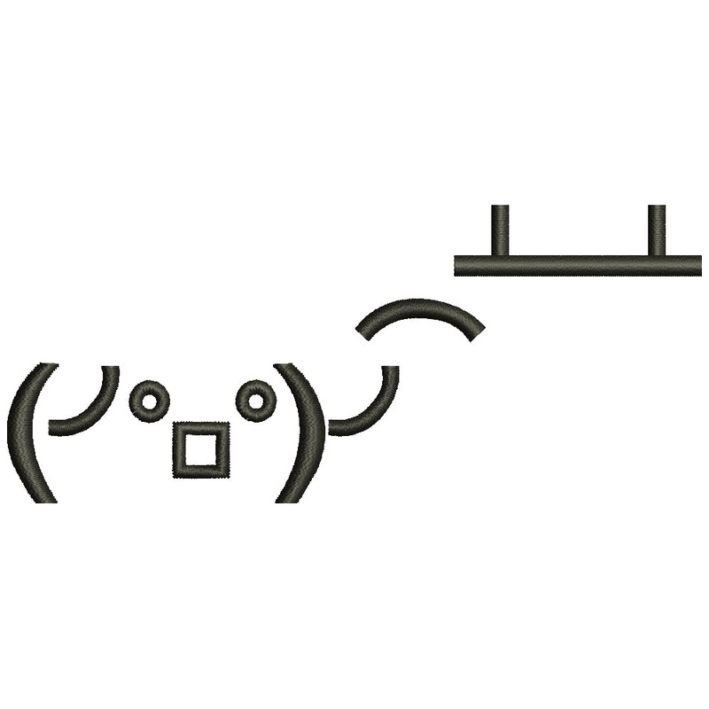 Flipping Table Text Emoticon Default Title One Size