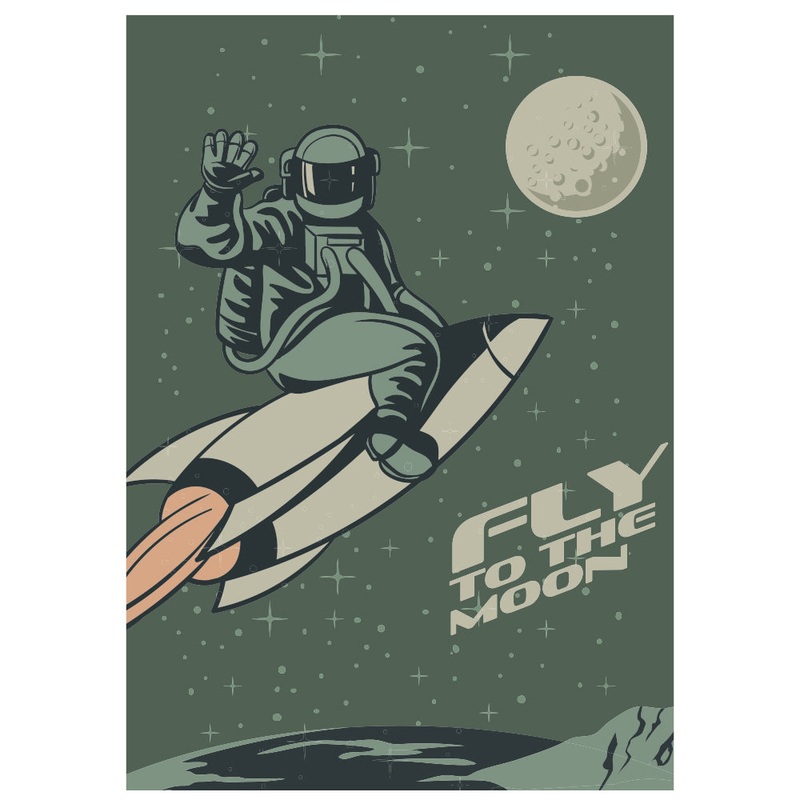Fly To The Moon Design Default Title One Size