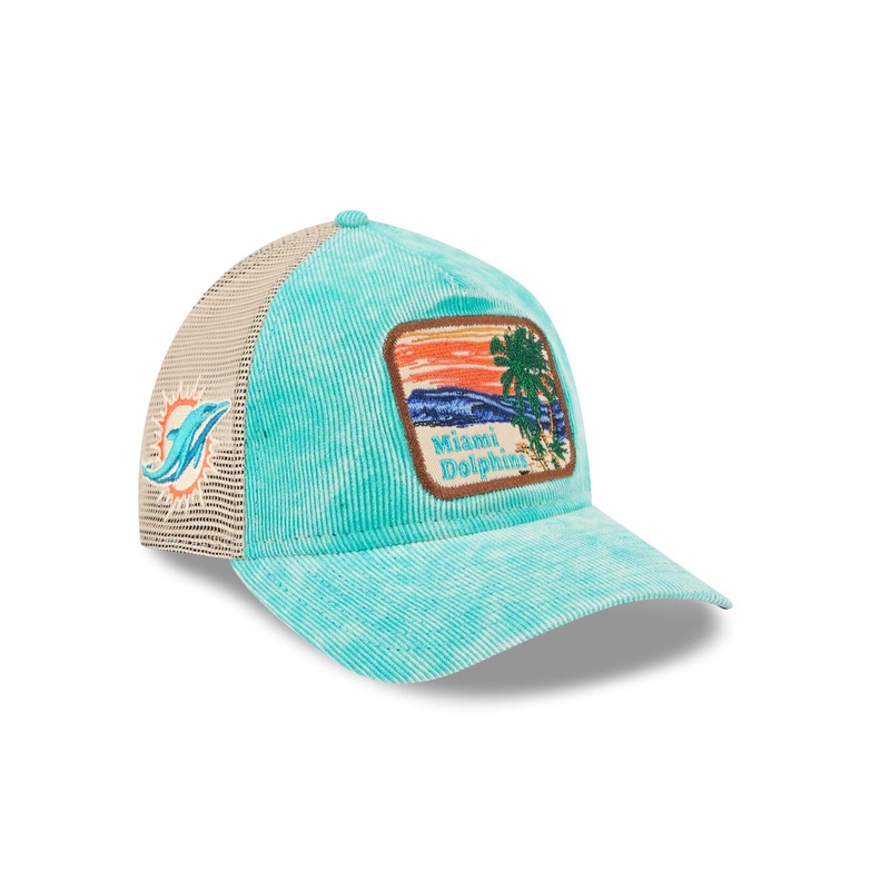 Miami Dolphins Vintage Landscape 9TWENTY A-Frame Trucker Hat One Size
