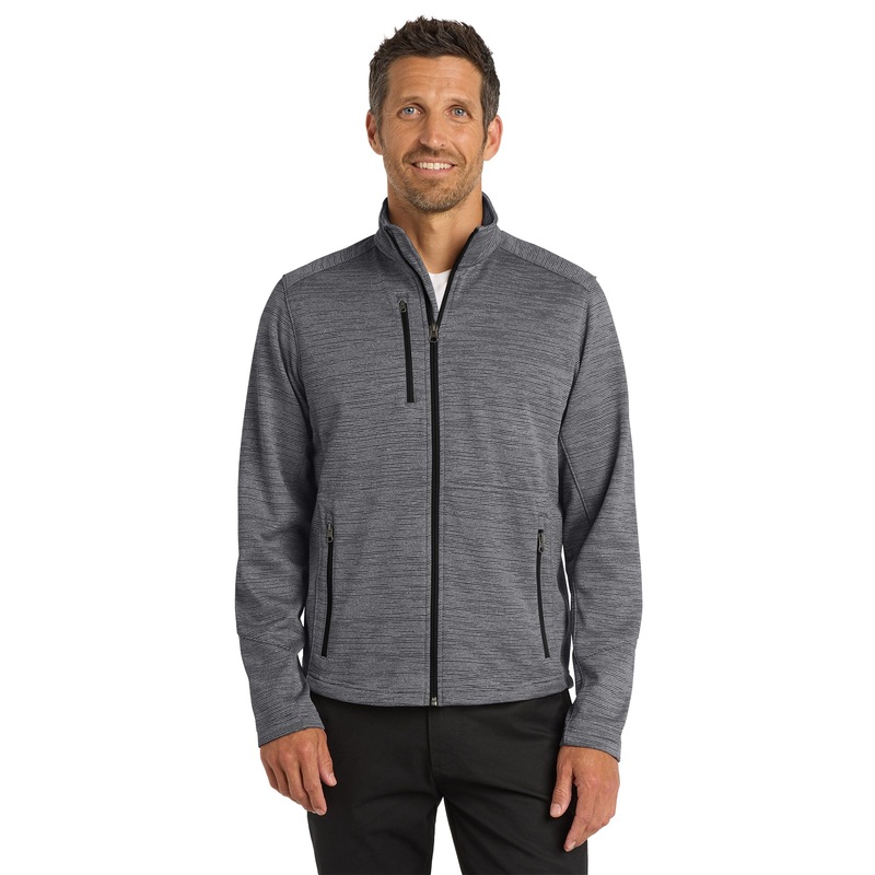 Port Authority F231 Digi Stripe Fleece Jacket Black XS