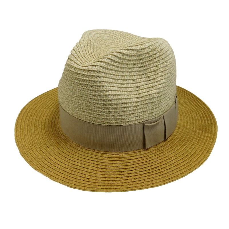Two Tone Safari Style Hat Navy