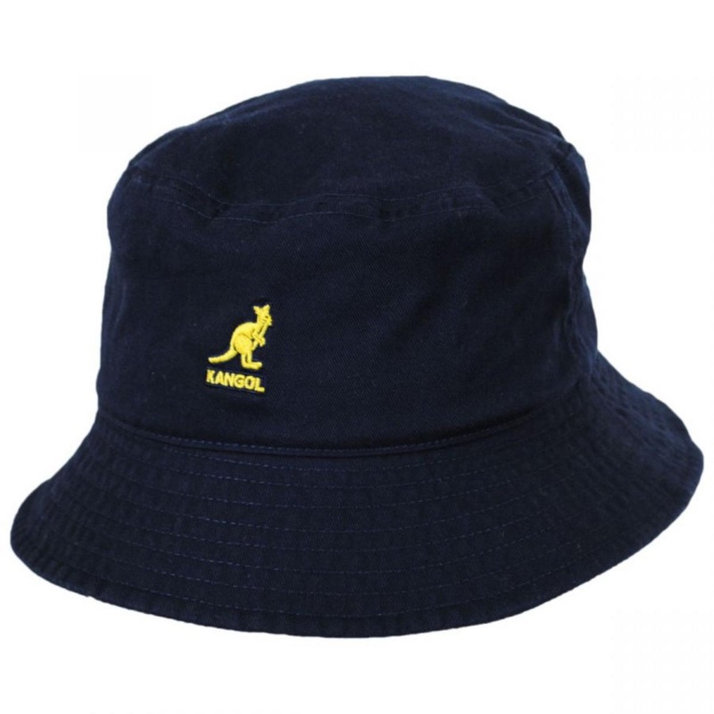 Washed Cotton Bucket Hat NAVY S