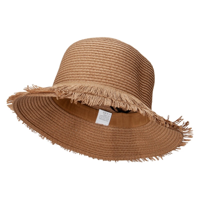 Women’s Fringed Brim Hat Bronze One Size