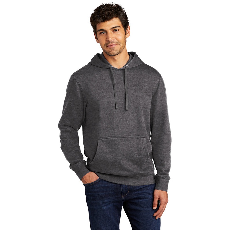 District DT6100 V.I.T. Fleece Hoodie – Heathered Charcoal Heathered Charcoal XS
