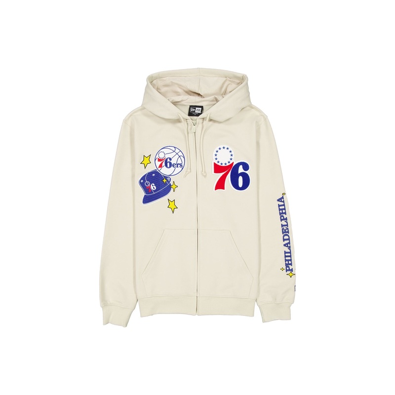 Philadelphia 76ers Stone Logo Select Full-Zip Hoodie S