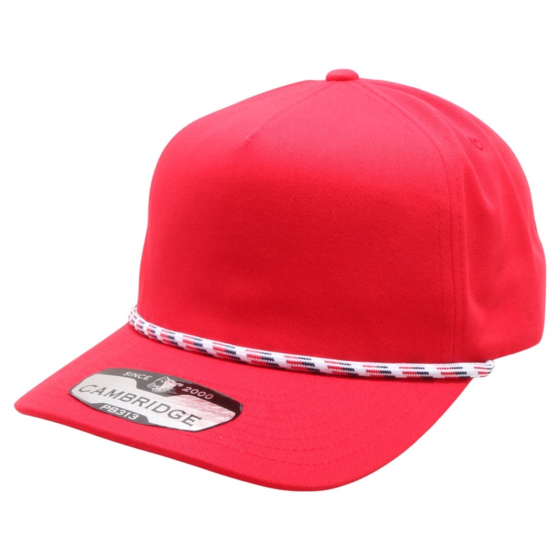 Pit Bull PB313 Five Panel Rope Unstructured Hat Red