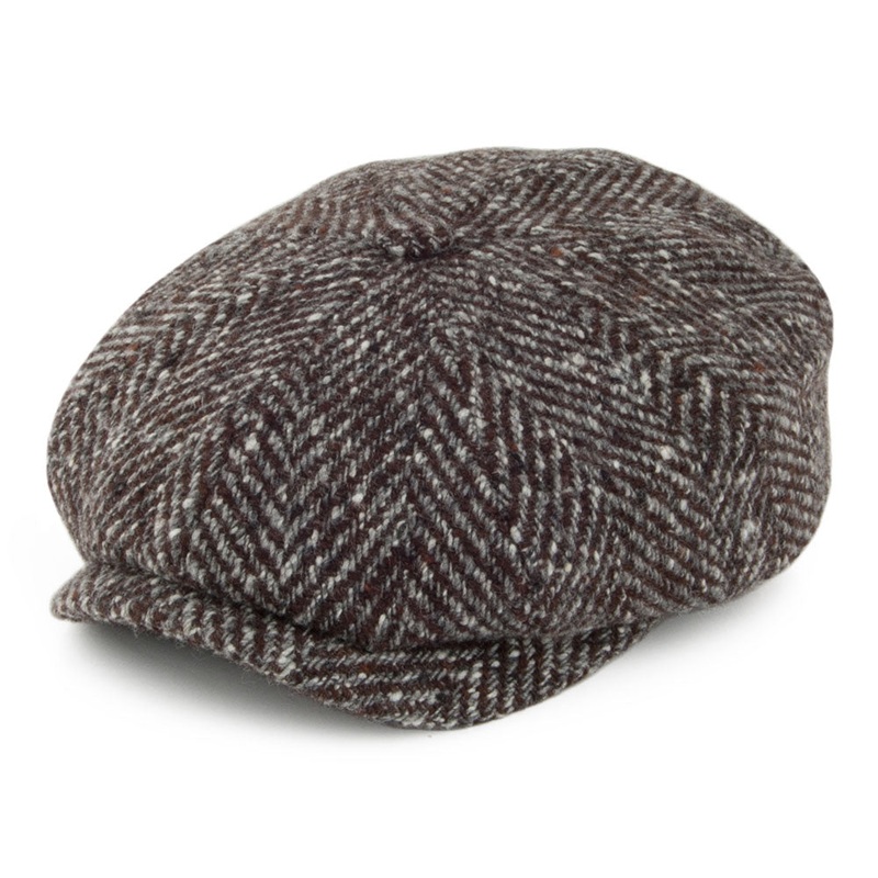 Stetson Hats Hatteras Wool Newsboy Cap – Brown-Grey 55
