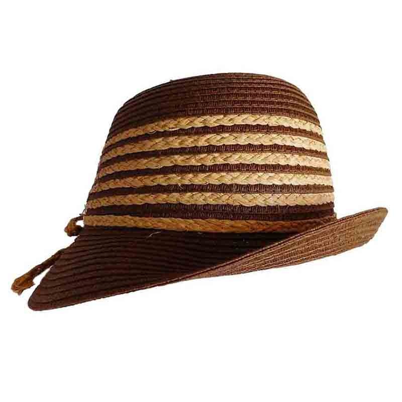 Summer Cloche Hat with Raffia Accent – DPC Outdoor Design Brown OS