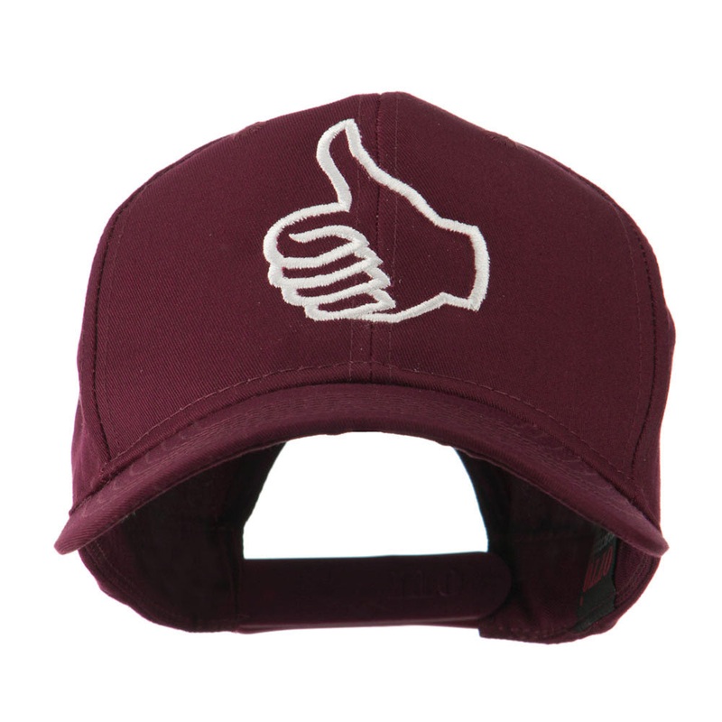 Thumbs Up Embroidered Cap Maroon One Size