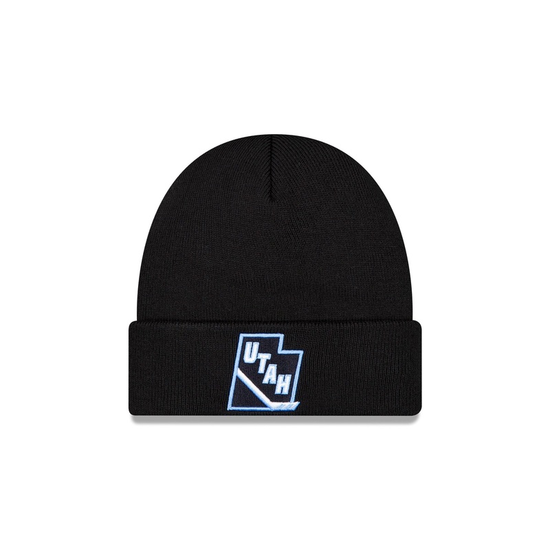 Utah Mammoth Black State Pom Knit Hat One Size