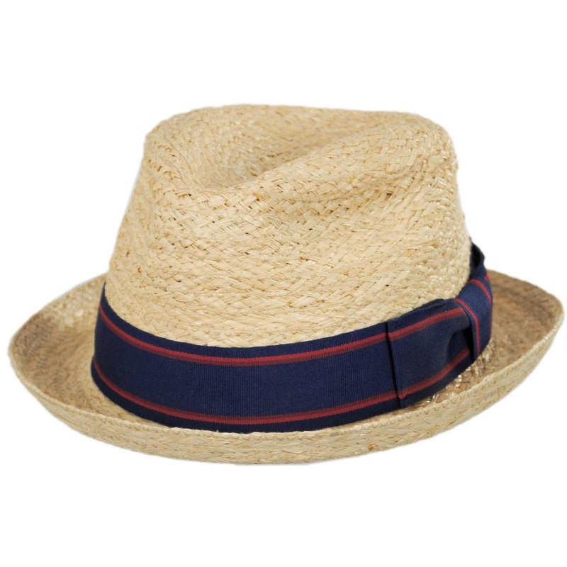 Wholesale Golden Hill Raffia Straw Fedora Hat B2B Pre-Pack NATURAL 1S-3M-4L-3XL-1XXL