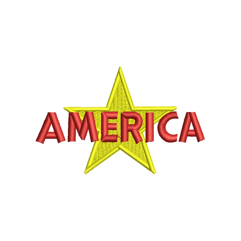 Wording of America with Star Default Title One Size