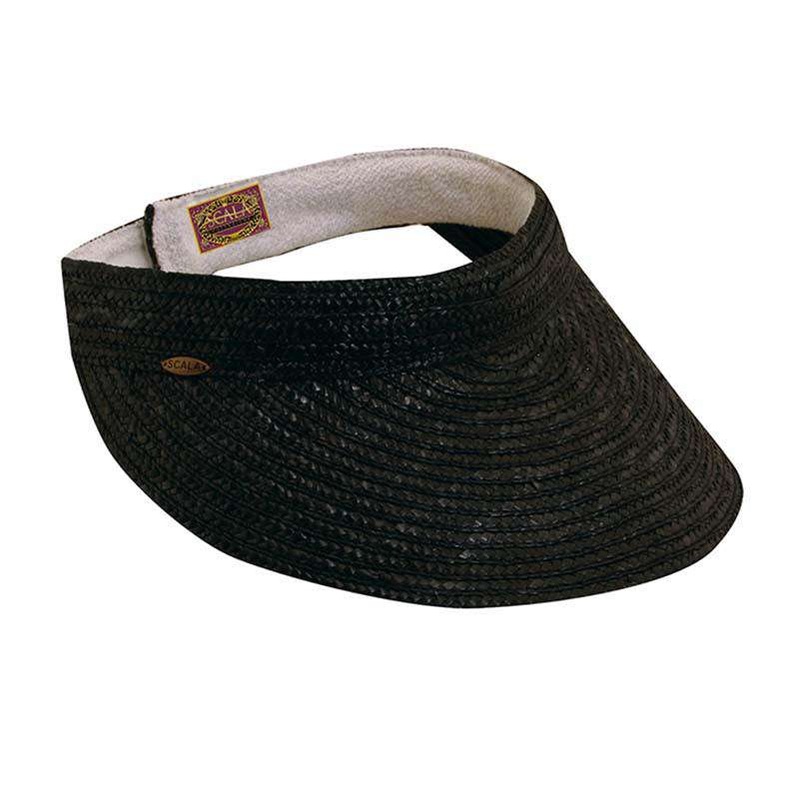 Braided Laichow Sun Visor – Neutral-Basic Colors – Scala Hats Black