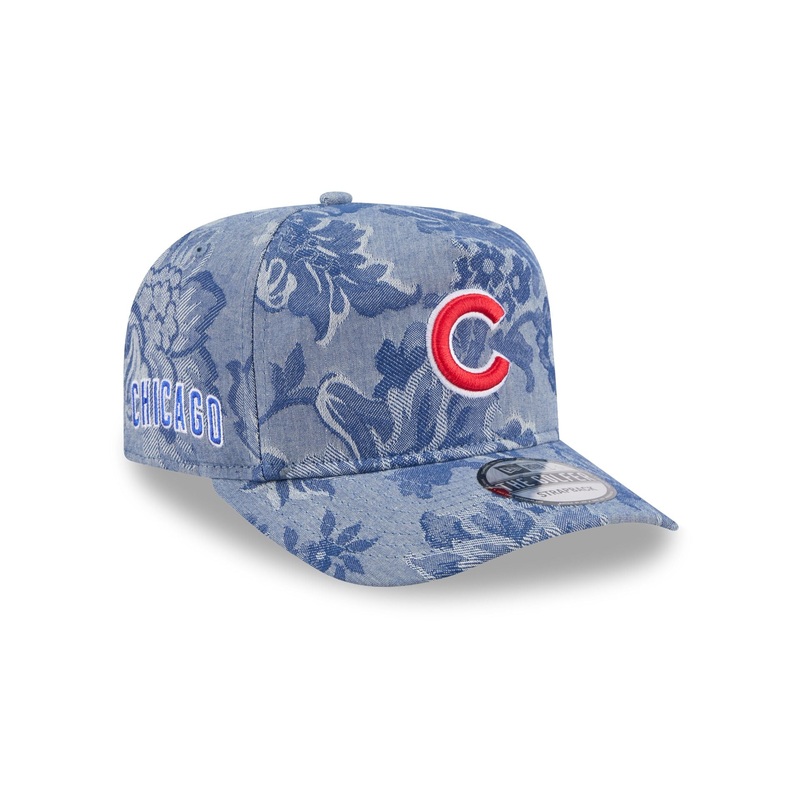 Chicago Cubs Denim Jacquard Golfer Hat One Size