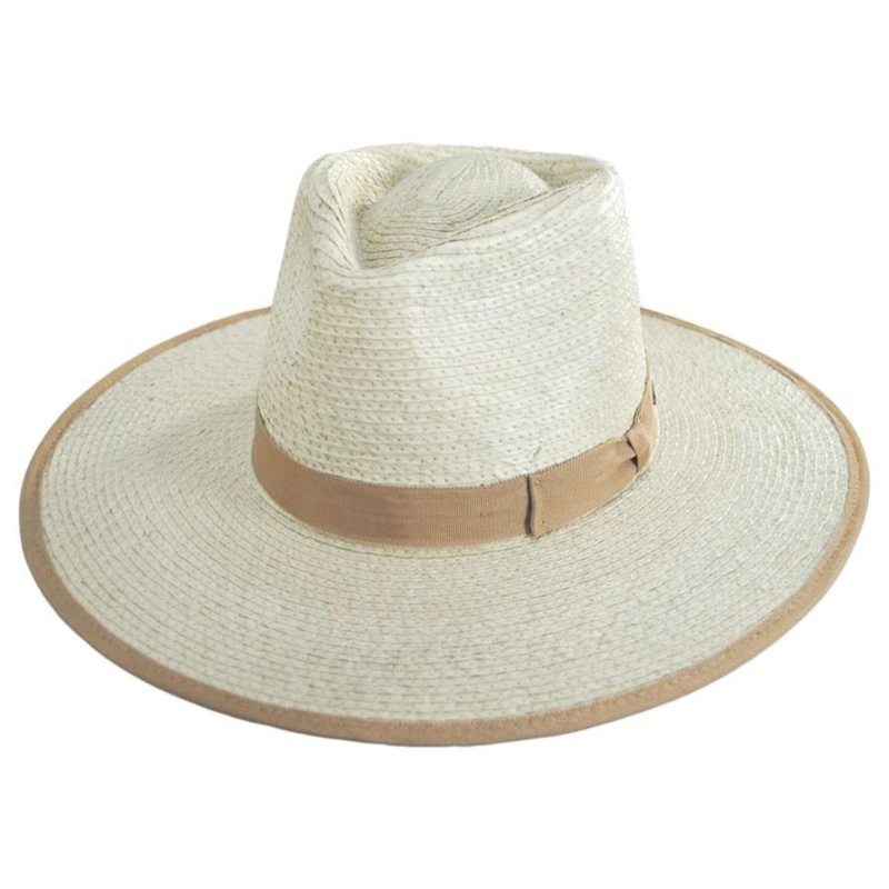 Jo Palm Straw Rancher Fedora Hat – S23 NATURAL/BEIGE XS