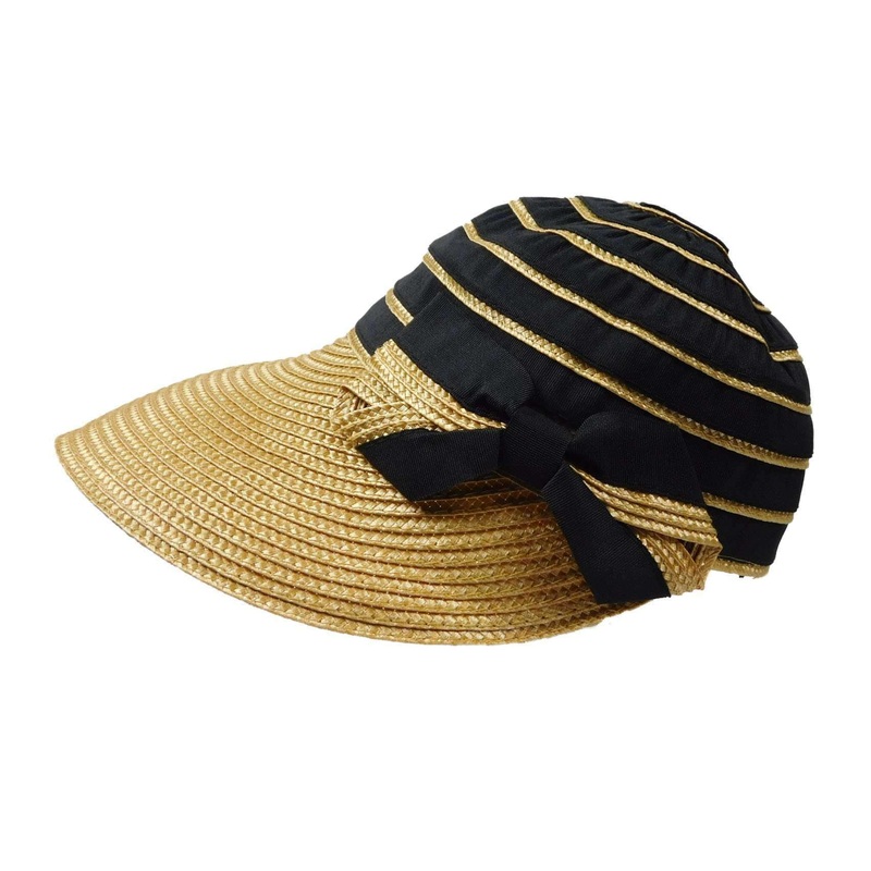 Large Straw Bill Cap Black