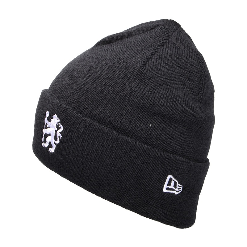 New Era Chelsea FC Beanie Hat – Micro Cuff Lion Crest – Navy-White 1-Size