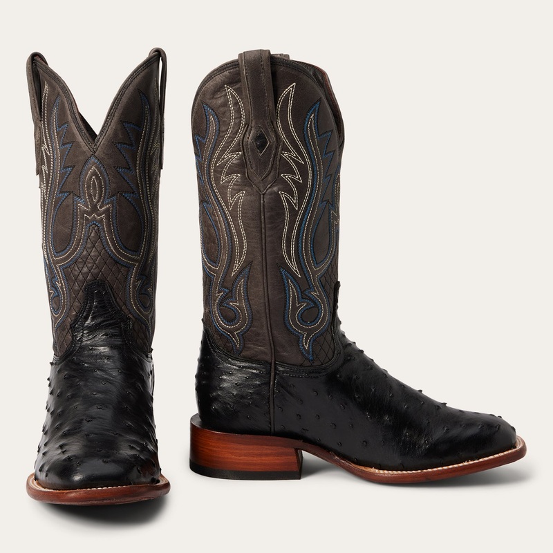 Ozzy Ostrich Boot Black 7 D