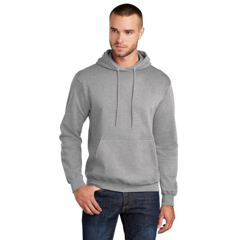 Port & Company PC78H Core Fleece Pullover Hooded Sweatshirt – Athletic Heather Athletic Heather S