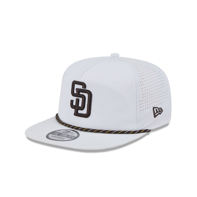 San Diego Padres Optic White Performance Rope Golfer Hat One Size