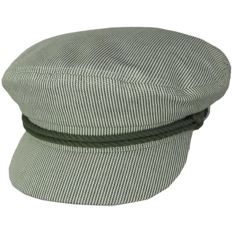 Striped Fiddler Cap SEA KELP/OAT MILK XS