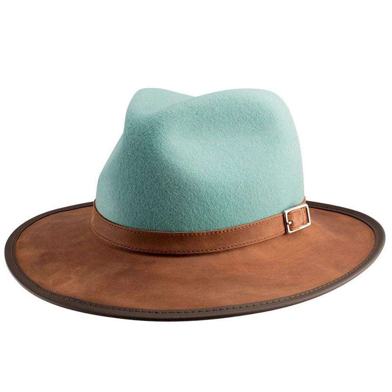 Summit Safari Wool and Leather Hat, Sage – American Outback Sage M (57-58 cm)