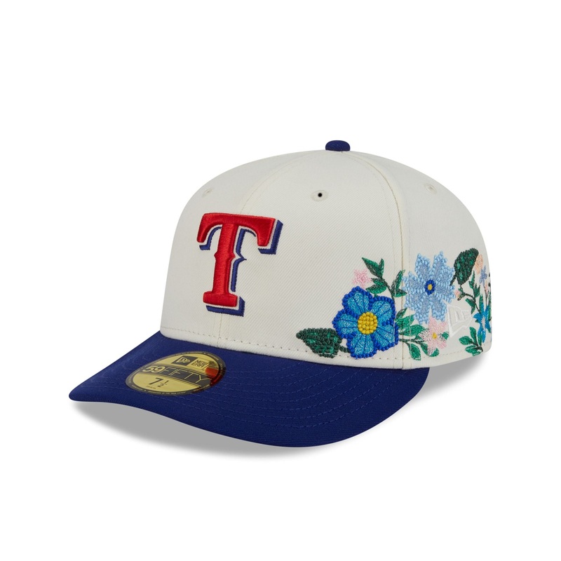 Texas Rangers Tonal Florals White 59FIFTY Fitted Hat 7