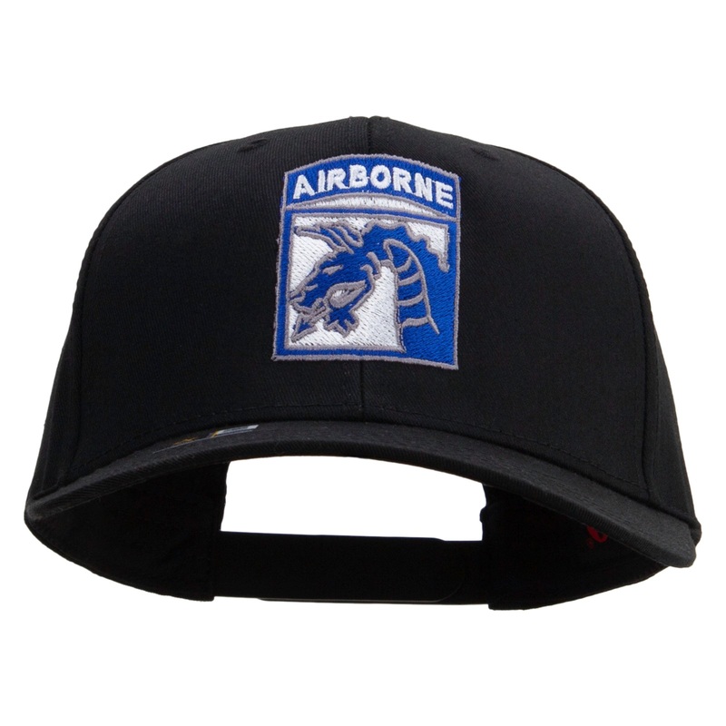 18th Airborne Corps Embroidered Solid Cotton Twill Pro Style Cap Black One Size