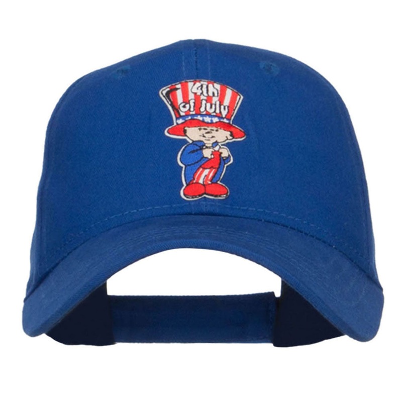 4th of July Child Patched Youth Cap Royal One Size