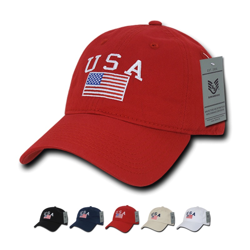 America USA Flag Classic Dad Hats – A03 Black