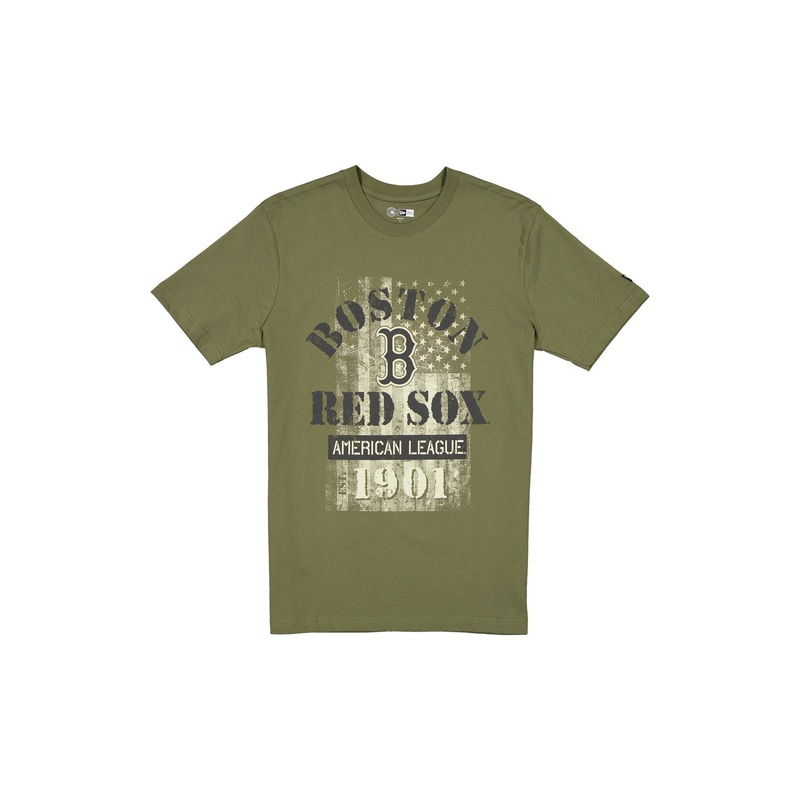 Boston Red Sox Armed Forces Day 2025 Green T-Shirt S