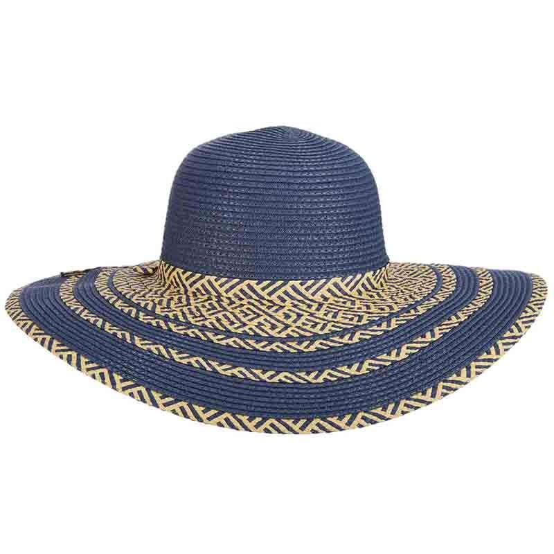 Criss-Cross Woven Beach Hat – Tropical Trends Navy