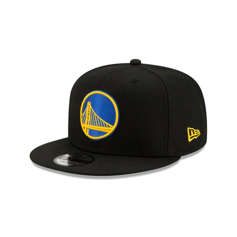Golden State Warriors Basic Black 9FIFTY Snapback Hat One Size